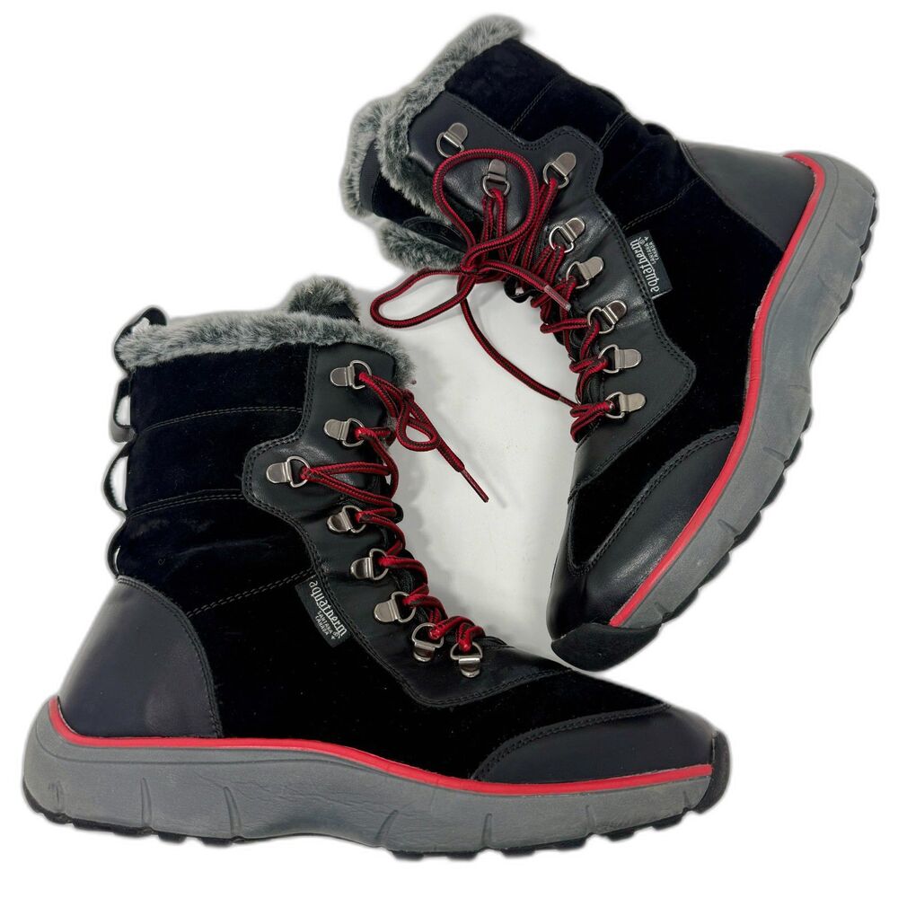Aquatherm By Santana Canada Faux Fur Lined Waterproof Black Boot 10M